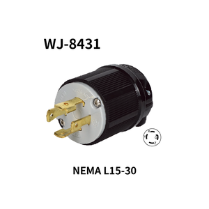 ปลั๊กไฟแบบล็อค Hubbell รุ่น WJ-8431 NEMA TWIST LOCK ระดับอุตสาหกรรม 30A 250V 3 เฟส พร้อมการรับรอง cUL 4 ช่องเสียบ - Product Image 1