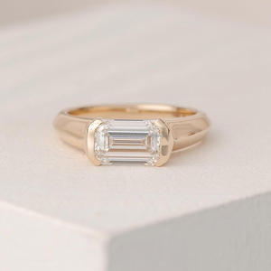 IGI/GIA Lab Grown Cut Diamond Vintage 14k jaune mariage/bague de fiançailles unisexe or blanc fin pour anniversaire fête-digne - Product Image 3