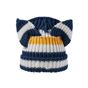 Bonnet Bohème Brodé Tricoté à la Main avec Longues Tresses Noires Rayées 3D Unisexe Adulte Hiver Réglable 56-58CM Extérieur - Product Image 5