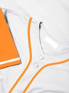 เสื้อเบสบอลโพลีเอสเตอร์ 100% ระบายอากาศได้ดี ออกแบบและโลโก้ตามสั่ง พิมพ์ลายแบบซับลิเมชั่นคุณภาพสูง แห้งเร็ว - Product Image 6