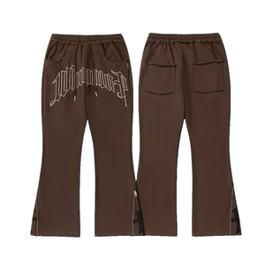 Hot Selling Sweat <b>Trouser</b> Custom Men's Pants <b>Elastic</b> <b>Waist</b> Drawstring Street Style Lightweight Breathable Knitted Sweatpants - Product Image 3