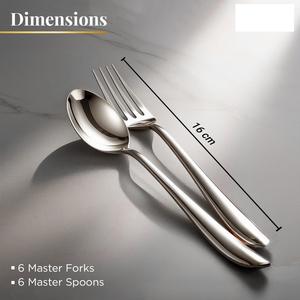 Ensemble de couverts en métal d'inspiration gastronomique, collection de compagnie de table pour des réceptions somptueuses et une harmonie culinaire quotidienne, ensemble de couverts à prix de gros - Product Image 5