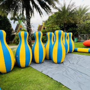 Pinos de Bolos Inflables Comerciales Internacionales con Bomba de Aire Eléctrica, Duraderos y Fáciles de Instalar para Eventos y Juegos de Team Building - Product Image 1