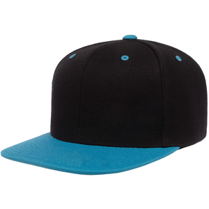 Gorra Snapback de 6 Paneles, Negra y Azul, Color en Contraste, Unisex, Estilo Casual, Primavera Verano, Gorra de Sarga para Adultos - Product Image 3