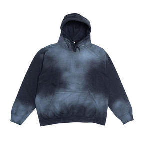 Hoodie d'hiver surdimensionné, effet usé, délavé par le soleil, à épaules tombantes, coupe courte, sans cordon, design personnalisé, en tissu épais, respirant et doublé - Product Image 5