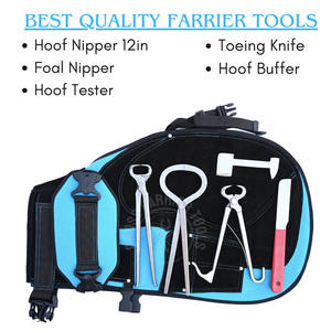 Kit Profesional de Herrador con Cuchillo para Desgarnechar Pezuñas, Probador de Pezuñas, Delantal de Seguridad Azul, Cortaúñas para Potros, Cortaúñas y Pulidor de Pezuñas - Product Image 3