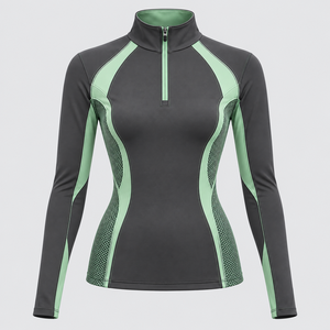 Camisetas térmicas para montar a caballo diseñadas con tela interior suave, que brindan comodidad elástica y calor confiable para montar en climas más fríos. - Product Image 1