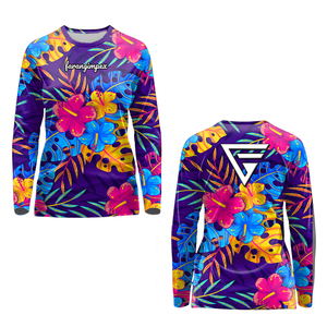 Camiseta de Pesca Personalizada para Mujer con Protección Solar UPF 50+, Manga Larga, Estampado de Camuflaje Rosa, Secado Rápido, Cuello Redondo - Product Image 6