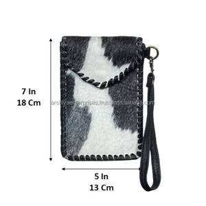 Nuevas minibolsas de cuero genuino de vaca con pelo, hechas a mano, para mujer, bandolera, cartera de mano, bolsa de viaje para móvil. - Product Image 2