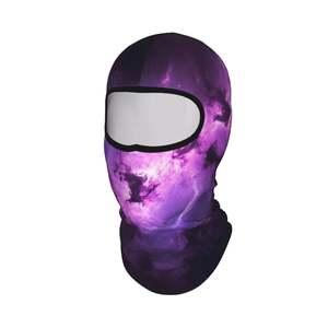 Masque facial balaclava imprimé par sublimation Purple Galaxy, unisexe, pour adultes, couvre-chef de sport en plein air, respirant, imperméable, en nylon - Product Image 5
