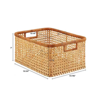 2025 écologique bambou rotin osier décoratif pas cher canne panier pour cadeau paniers cuisine brun osier armure panier de rangement