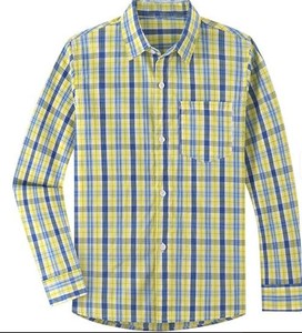 Chemises à carreaux décontractées 100 % coton pour enfants, chemises habillées à manches longues pour garçons, logo personnalisé, séchage rapide, écologiques - Product Image 4