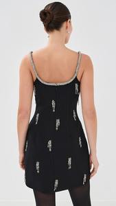 Robe Courte en Rayonne Brodée pour Filles, Motif 3D, Taille Naturelle, Coupe A-Line Sexy, Décoration Broderie, Idéale Soirées Décontractées et Cérémonies - Product Image 3