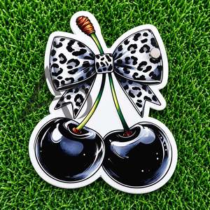 Soporte para Extensiones de Pestañas de Acrílico con Diseño de Lazo de Cereza Negra, Logotipo Personalizado, Sostenible, con Estampado de Leopardo, OEM - Product Image 1