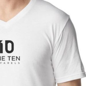 Camiseta de Cuello en V para Hombre, Blanca, Ligera, Suave, Transpirable, de Manga Corta, Informal, Básica, de Mezcla de Algodón, para Uso Diario y Fitness - Product Image 5