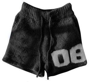 RTS Wholesale Price Top Quality <b>Men's</b> Knitted Acrylic <b>Shorts</b> With Drawstring Waist And Letter Logo Casual Wear AI-SH-26 - Product Image 5