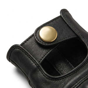 Guantes de Motocicleta de Cuero Negro, Guantes de Conducción con Dedos Completos, Protección de Palma, Equipo Casual para Exteriores - Product Image 6