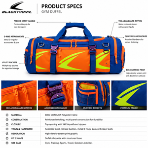 Bolsa de Yoga Impermeable de Poliéster Oxford 600D Resistente y Personalizada, Diseño de Bloques de Color Duraderos, Cierre de Cremallera con Hebillas Cobra - Product Image 5