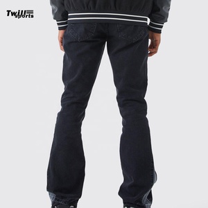 Pantalones Vaqueros Anchos de Mezclilla con Parches, Estilo Retro Hip Hop, Corte Recto y Desgastado, Colección 2026 para Hombre - Product Image 2