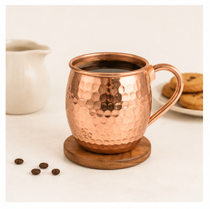 Tazas Moscow Mule de Cobre Sólido Premium, Acabado Martillado, Diseño Moderno Ecológico, Vajilla para Cócteles, Personalizable con Logotipo, Venta al Por Mayor - Product Image 4