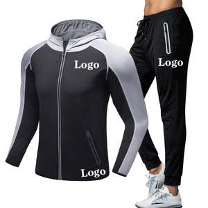 Conjunto Deportivo de 2 Piezas de Alta Calidad, 100% Poliéster, con Logotipo Personalizado, Sudadera con Capucha y Pantalones Deportivos para Hombre - Product Image 1