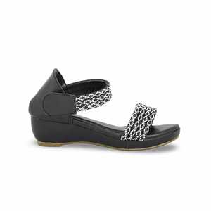 Sandalias de tacón negras para niñas estilo elegante KD9878 - Product Image 4