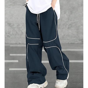 Spring <b>Summer</b> New American High Street Retro Functional Low Waist Men's Sports Casual Loose Straight Sport <b>Pants</b> - Product Image 4