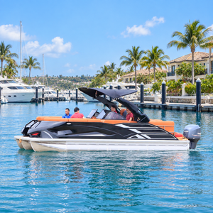 Bateau ponton de 22 pieds, sur mesure, haute performance, pour lac ou mer, idéal pour les fêtes de luxe, la pêche, le transport de passagers, les taxis nautiques et l'utilisation commerciale. - Product Image 2