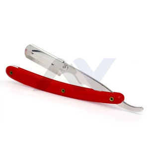 Navaja de Afeitar Profesional de Acero Inoxidable Roja para Barbería, Herramienta Clásica para Afeitar en Salón, Afeitado en Húmedo Suave y Preciso - Product Image 1
