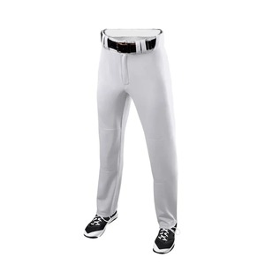Pantalon de sport pour homme en polyester blanc et gris avec bande latérale rouge, fermeture éclair, poches, évacuation de l'humidité, coupe régulière, protection UV, respirant - Product Image 6