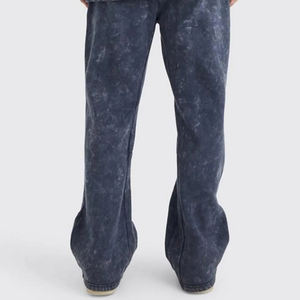 Ensemble de survêtement pour homme en coton délavé à l'acide, comprenant un sweat à capuche et un pantalon de jogging, style streetwear délavé au soleil, avec logo personnalisé, fabricant OEM - Product Image 6