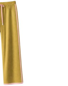 Pantalones Deportivos Casuales de Pierna Ancha para Mujer, Personalizados, de Polialgodón, con Cintura Elástica y Cordón Ajustable, con Rayas Laterales en Contraste - Product Image 3