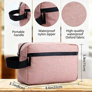 Customized Large Capacity Travel Cosmetic Bag Waterproof Makeup Pouch Toiletry Organizer with Logo - Product Image 4