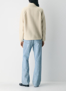 Nouveau design – Sweat à capuche zippé en polaire Teddy blanc personnalisé pour femme, 100 % coton écologique, léger, anti-plis, idéal pour l'hiver et le streetwear - Product Image 2