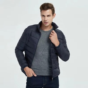 MANGOES FASHION Lightweight <b>Waterproof</b> Canvas Stand Collar Slim Fit Men's Puffer <b>Jacket</b> Breathable Quick Dry Reversible <b>Winter</b> - Product Image 1