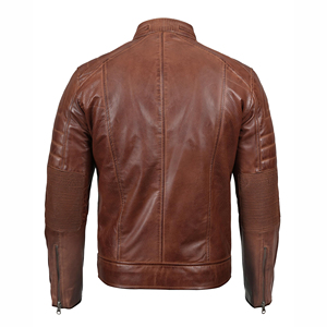 Men's Vintage Genuine Leather <b>Jacket</b> Premium Biker Motorcycle Coat Durable Casual Fashion Streetwear Outerwear - Product Image 5