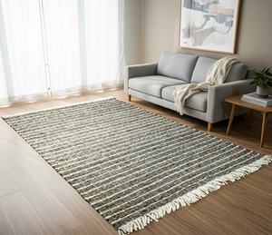 Handwoven Wool Check <b>Rug</b> Custom Design Wholesale Bulk For Hotel Living Room Home Decor Manufacturer - Product Image 2