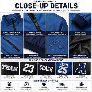 Custom Coach <b>Jacket</b> Snap Button Windbreaker Team Coach <b>Jacket</b> Waterproof <b>Lightweight</b> OEM ODM Private Label Uniform Wholesale <b>Man</b> - Product Image 4