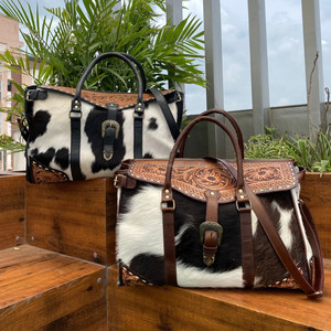 Sac de week-end unisexe en cuir usiné à la main de style vintage Sac de voyage d'affaires ou à usage personnel en cuir de vachette véritable personnalisé - Product Image 4