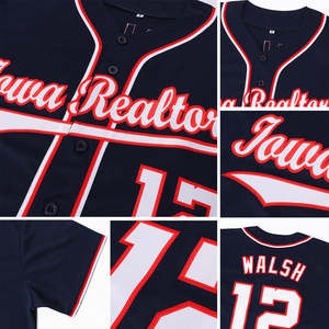 Maillot de baseball personnalisé par sublimation OEM, 100 % polyester, décontracté, avec boutons sur le devant, nom et numéro de l'équipe, style athlétique - Product Image 3