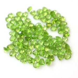 Pierre précieuse de péridot naturel de qualité AAA, taillée en forme de cœur, facettée, 5 mm, pierre de péridot verte pour la fabrication de bijoux, vente en gros de pierres précieuses en vrac - Product Image 6