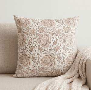 Housse de coussin imprimée à la main, magnifique, pour les intérieurs modernes et traditionnels, 24x24, housse de coussin imprimée, décoration de canapé - Product Image 5