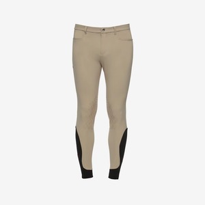Culotte d'équitation taille haute pour femme, longueur intégrale, extensible dans quatre directions, couleur unie, avec poches et fermeture boutonnée - Product Image 1