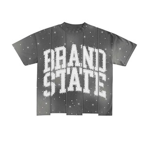 เสื้อยืดผู้ชายแบรนด์ดังลายกราฟิกกาแล็กซี่ สไตล์สตรีทแวร์ ผ้าคอตตอน 100% หนานุ่ม ทรงโอเวอร์ไซส์ วินเทจ ลุคซักยีนส์ แขนสั้น คอกลม - Product Image 5