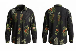 เสื้อเชิ้ตแฟชั่นสตรีทสไตล์ทันสมัย ติดกระดุม พิมพ์ลายตามสั่ง ดีไซน์เก๋ ใส่ได้ทุกฤดู รับออกแบบโลโก้ตามสั่ง - Product Image 4