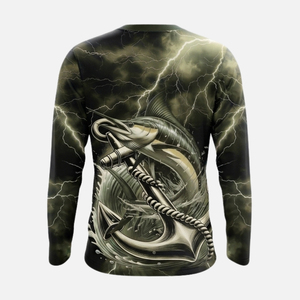 Chemise de pêche en polyester 100% anti-UV, respirante, séchage rapide, sublimation - Product Image 6