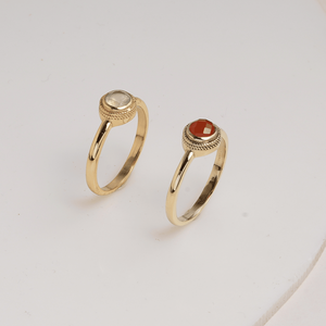 Natural Red Carnelian <b>Ring</b> 925 Sterling <b>Silver</b> Gold Plated Bezel <b>Set</b> Handmade Minimalist Gemstone <b>Ring</b> for Women Wholesale - Product Image 5