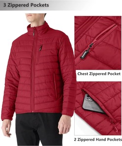Blouson matelassé à capuche pour homme, qualité supérieure, motif écossais, imperméable et respirant, personnalisable en couleur et taille, collection 2026 – Vente en gros - Product Image 2