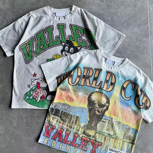 T-shirt personnalisé vintage délavé à l'acide, col rond épais 100 % coton, impression DTG, coupe carrée courte, T-shirt graphique pour homme - Product Image 4
