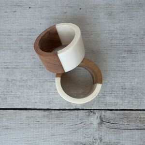Wood Napkin Ring 4.5cm Modern Design Durable <b>Table</b> Decoration Wedding Use - Product Image 6